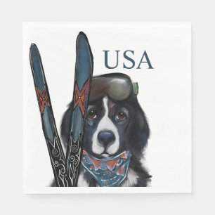 SERVIETTE EN PAPIER CHIEN DE TERRE-NEUVE 