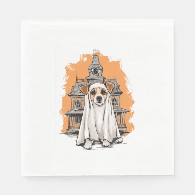 Serviette En Papier Chien Éffrayant - Costume de Chien (Devant)