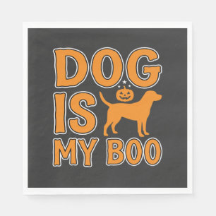 Serviette En Papier Chien Est Mon Boo Halloween Chien