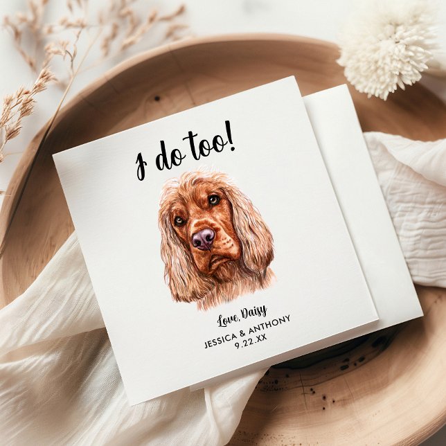 Serviette En Papier Chien Mariage Cocktail serviettes (Créateur téléchargé)