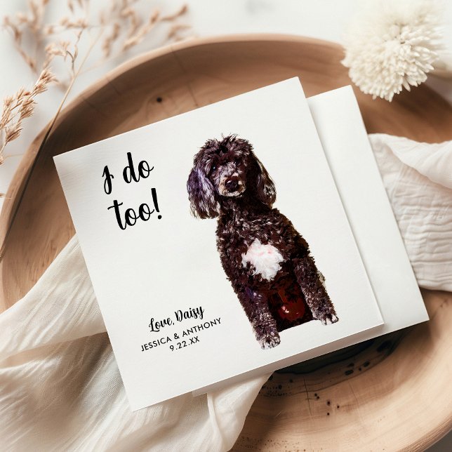 Serviette En Papier Chien Mariage Cocktail serviettes (Créateur téléchargé)