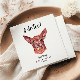 Serviette En Papier Chien Mariage Cocktail serviettes
