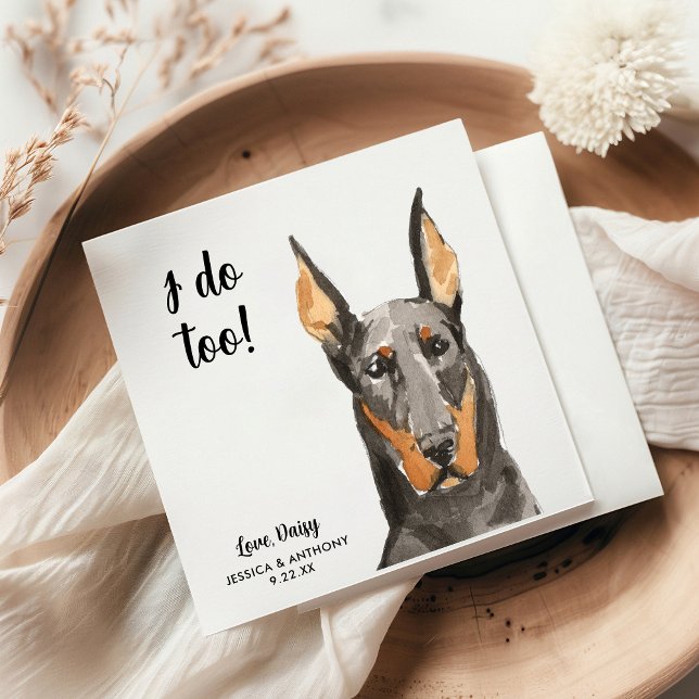 Serviette En Papier Chien Mariage Cocktail serviettes (Créateur téléchargé)