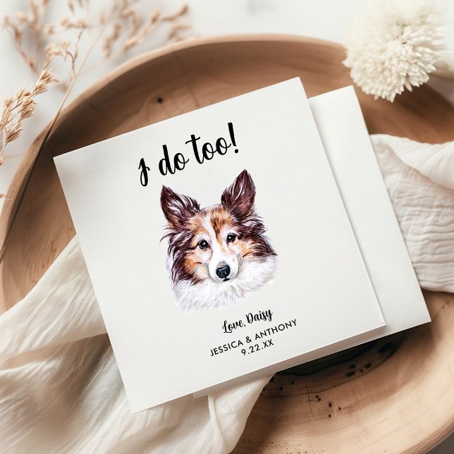 Serviette En Papier Chien Mariage Cocktail serviettes (Créateur téléchargé)