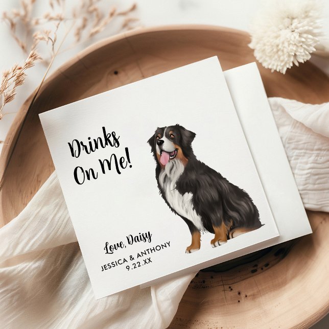 Serviette En Papier Chien Mariage Cocktail serviettes (Créateur téléchargé)