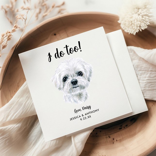 Serviette En Papier Chien Mariage Cocktail serviettes (Créateur téléchargé)