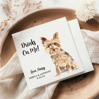 Serviette En Papier Chien Mariage Cocktail serviettes