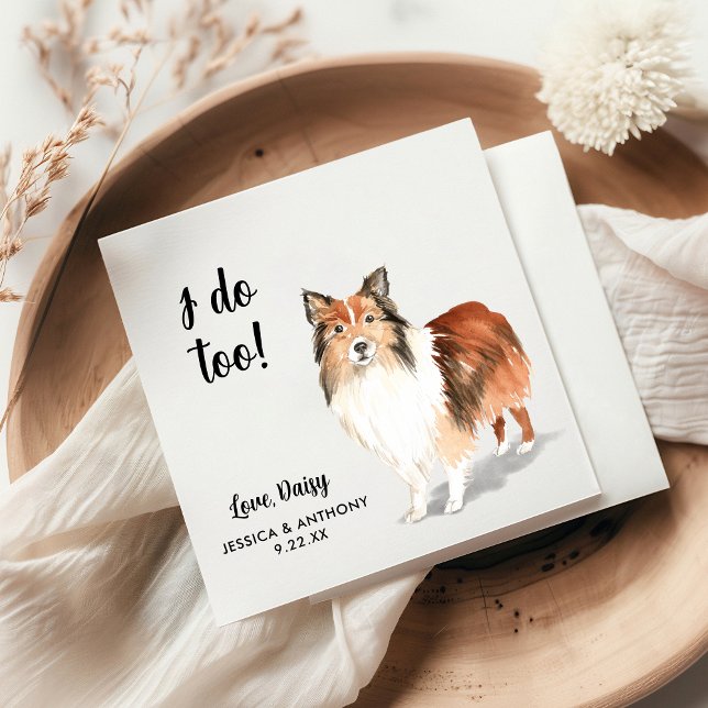 Serviette En Papier Chien Mariage Cocktail serviettes (Créateur téléchargé)