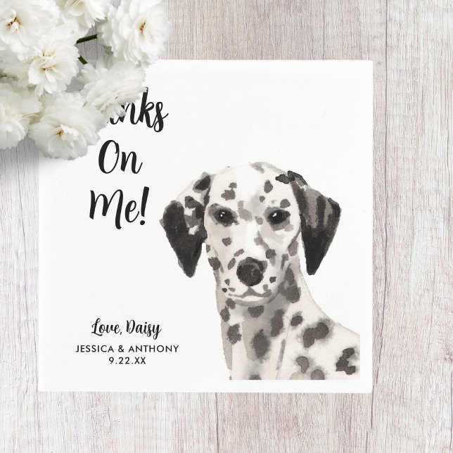 Serviette En Papier Chien Mariage Cocktail serviettes (Créateur téléchargé)