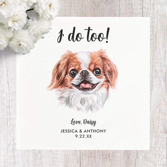 Serviette En Papier Chien Mariage Cocktail serviettes (Créateur téléchargé)