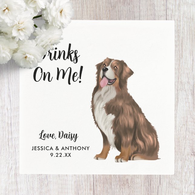 Serviette En Papier Chien Mariage Cocktail serviettes (Créateur téléchargé)