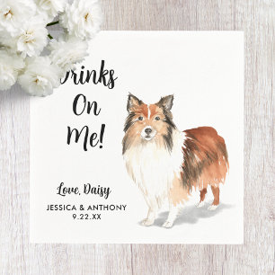 Serviette En Papier Chien Mariage Cocktail serviettes