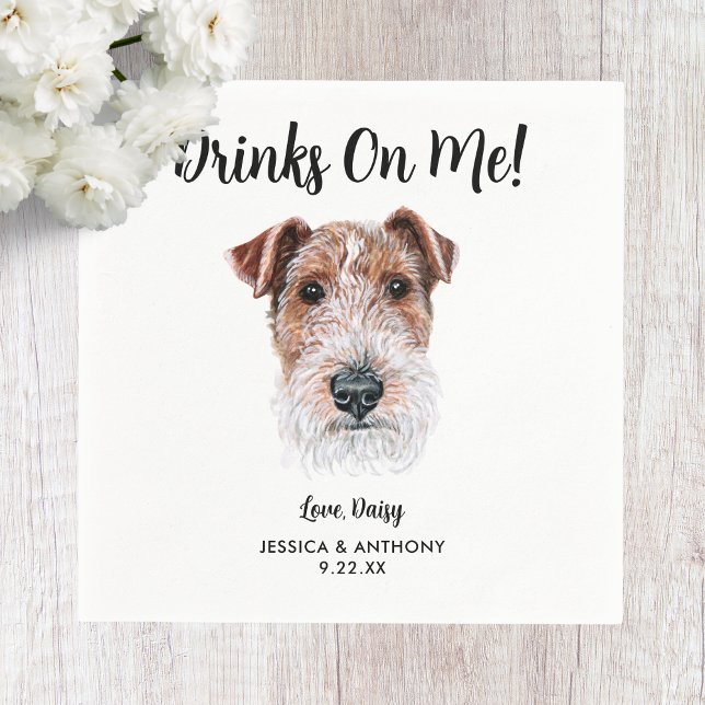 Serviette En Papier Chien Mariage Cocktail serviettes (Créateur téléchargé)