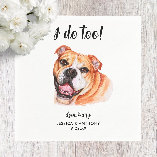 Serviette En Papier Chien Mariage Cocktail serviettes (Créateur téléchargé)