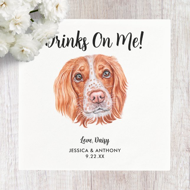 Serviette En Papier Chien Mariage Cocktail serviettes (Créateur téléchargé)