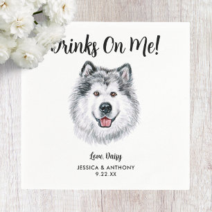 Serviette En Papier Chien Mariage Cocktail serviettes