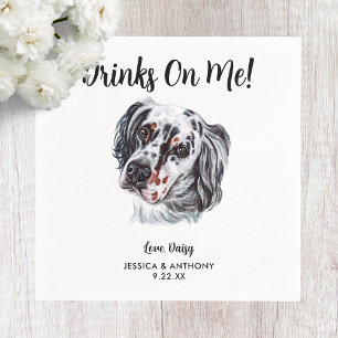 Serviette En Papier Chien Mariage Cocktail serviettes