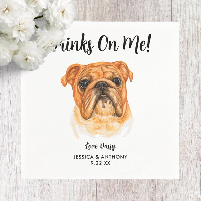 Serviette En Papier Chien Mariage Cocktail serviettes (Créateur téléchargé)