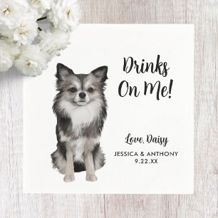 Serviette En Papier Chien Mariage Cocktail serviettes