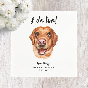 Serviette En Papier Chien Mariage Cocktail serviettes