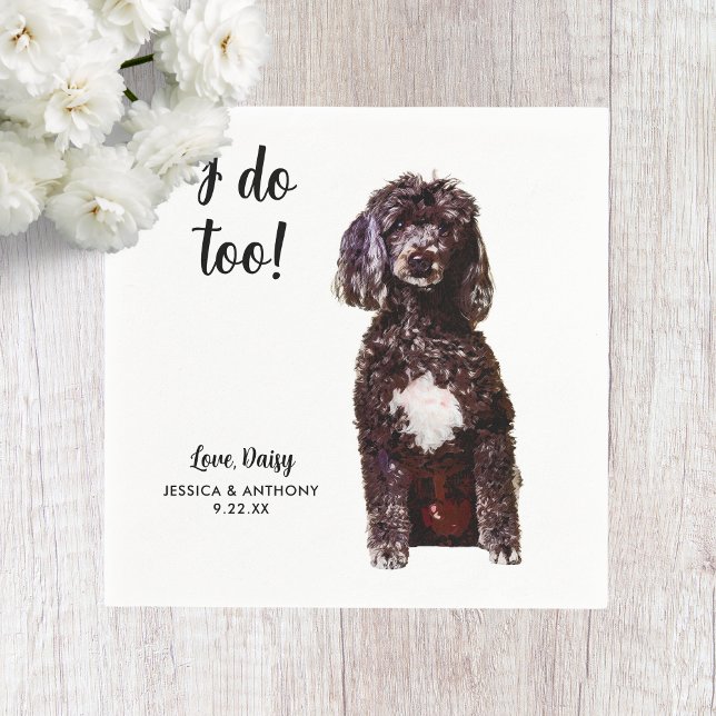 Serviette En Papier Chien Mariage Cocktail serviettes (Créateur téléchargé)