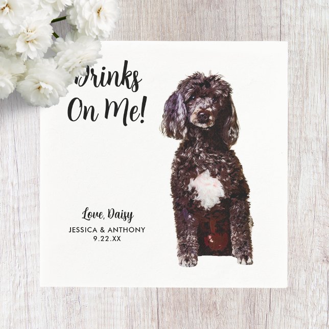 Serviette En Papier Chien Mariage Cocktail serviettes (Créateur téléchargé)
