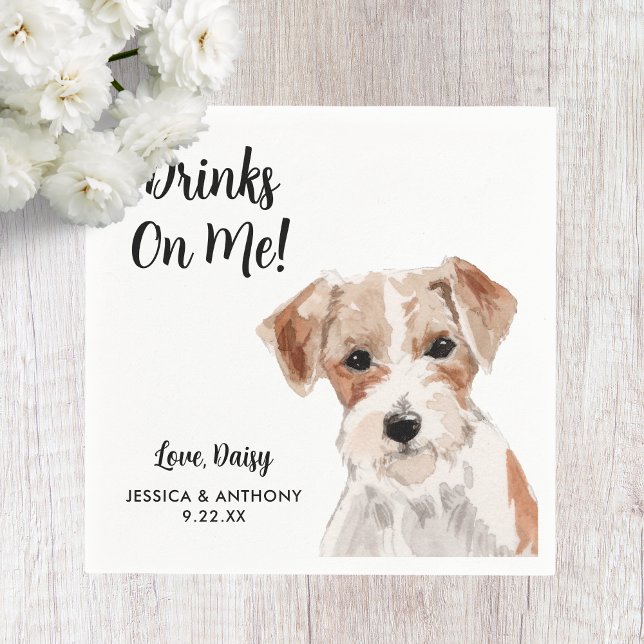 Serviette En Papier Chien Mariage Cocktail serviettes (Créateur téléchargé)
