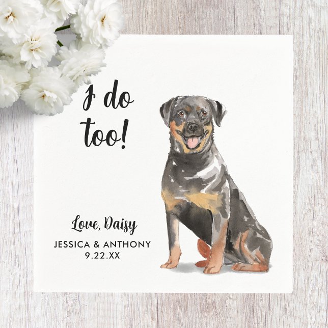 Serviette En Papier Chien Mariage Cocktail serviettes (Créateur téléchargé)