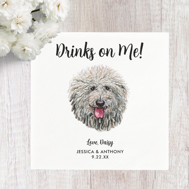 Serviette En Papier Chien Mariage Cocktail serviettes (Créateur téléchargé)