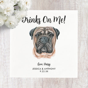 Serviette En Papier Chien Mariage Cocktail serviettes