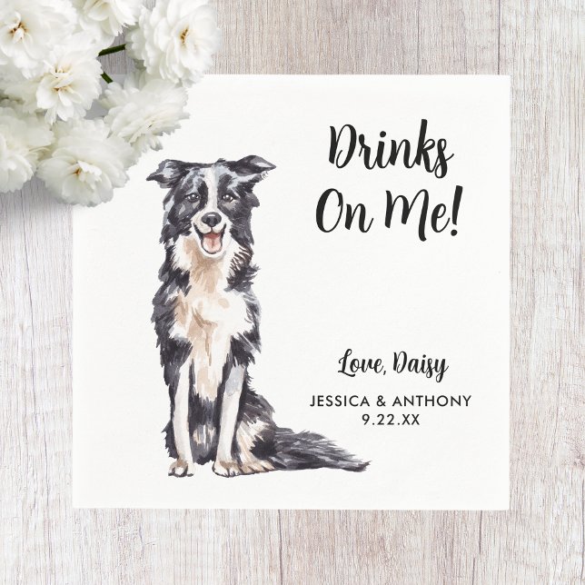 Serviette En Papier Chien Mariage Cocktail serviettes (Créateur téléchargé)