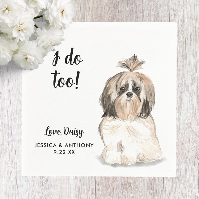 Serviette En Papier Chien Mariage Cocktail serviettes (Créateur téléchargé)