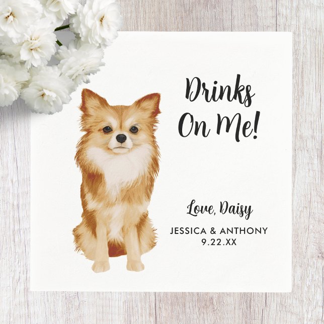 Serviette En Papier Chien Mariage Cocktail serviettes (Créateur téléchargé)