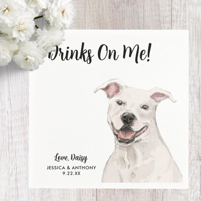 Serviette En Papier Chien Mariage Cocktail serviettes (Créateur téléchargé)