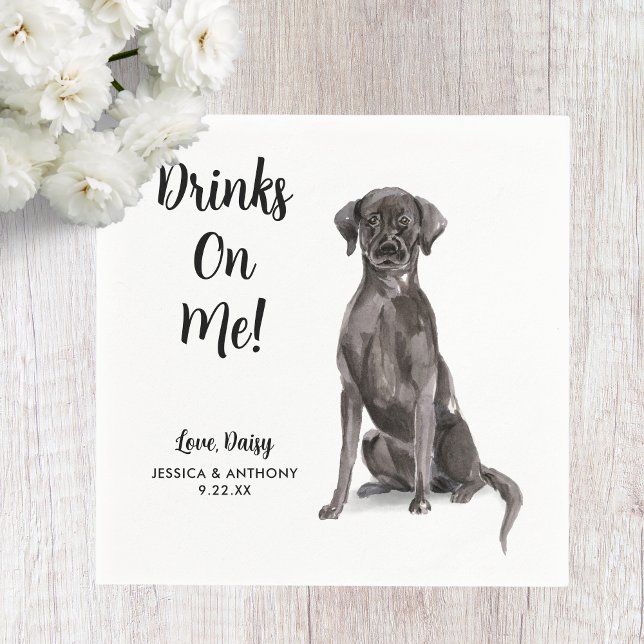 Serviette En Papier Chien Mariage Cocktail serviettes (Créateur téléchargé)