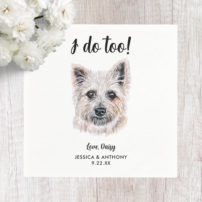 Serviette En Papier Chien Mariage Cocktail serviettes (Créateur téléchargé)