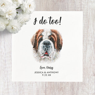 Serviette En Papier Chien Mariage Cocktail serviettes