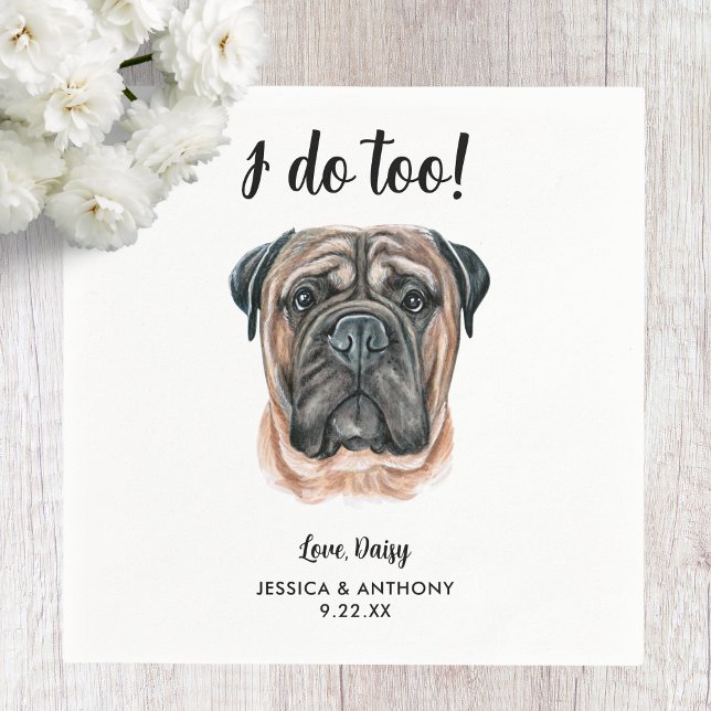 Serviette En Papier Chien Mariage Cocktail serviettes (Créateur téléchargé)