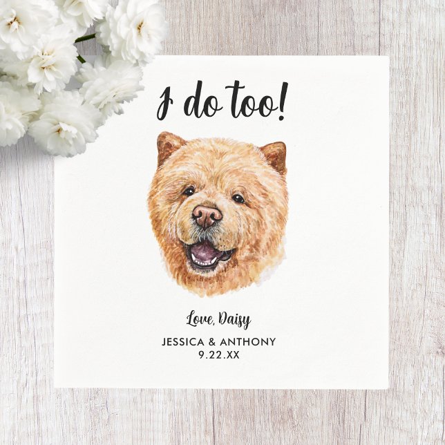 Serviette En Papier Chien Mariage Cocktail serviettes (Créateur téléchargé)