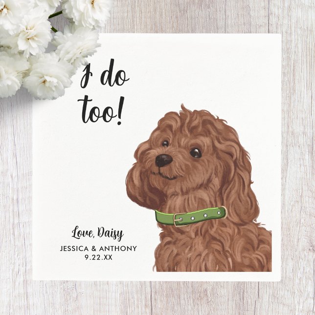 Serviette En Papier Chien Mariage Cocktail serviettes (Créateur téléchargé)