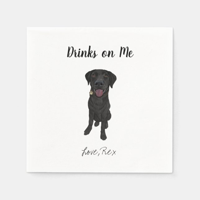 Serviette En Papier Chien Mariage Cocktail serviettes (Devant)