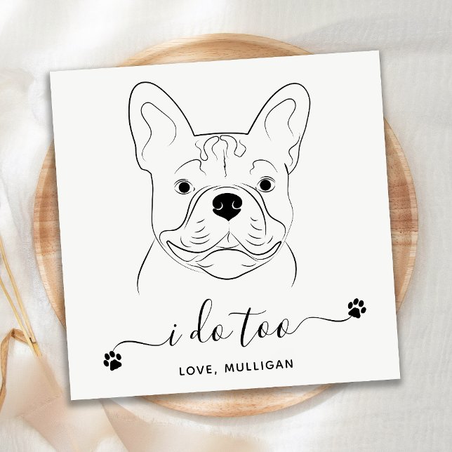 Serviette En Papier Chien Mariage Je fais Pour Personnaliser Français  (Créateur téléchargé)