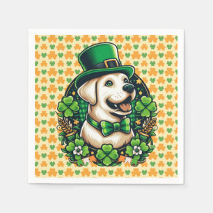 Serviette En Papier Chien mignon de la Saint Patrick