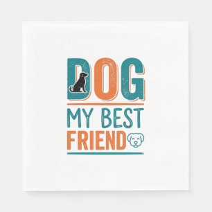 Serviette En Papier Chien Mon Meilleur Ami Vintage Conception De Chemi