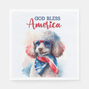 Serviette En Papier Chien patriote-Caniche
