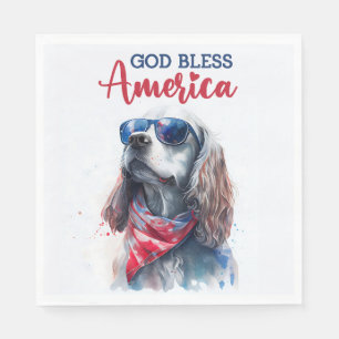 Serviette En Papier Chien patriote-Epagneul