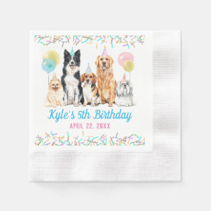 Serviette En Papier Chien Puppy Paw-ty Anniversaire