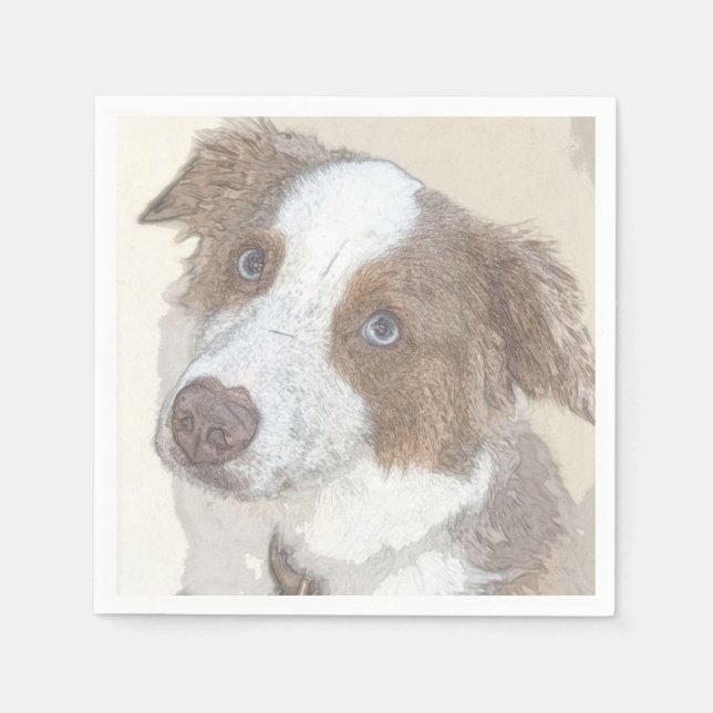 Serviette En Papier Chien, Repos, Animal de compagnie (Devant)