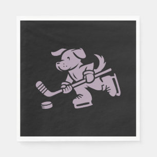 Serviette En Papier Chien Silhouette Golden Retriever Labrador Hockey