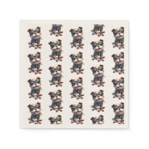 Chien sur un skateboard